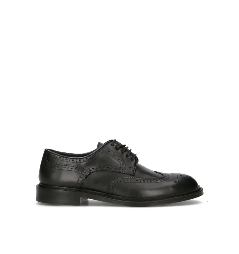 Stringata uomo nera in pelle Vario