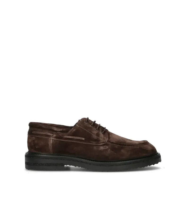 Stringata uomo pepe in suede Vario