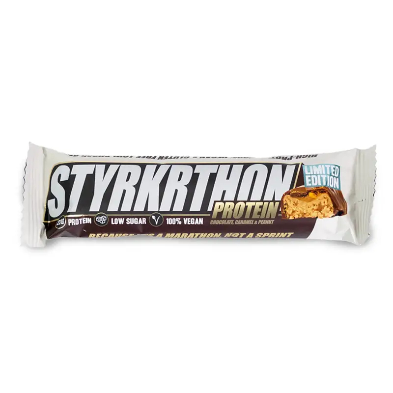 Integratore alimentare caramello, arachidi e cioccolato Styrkr Pro20