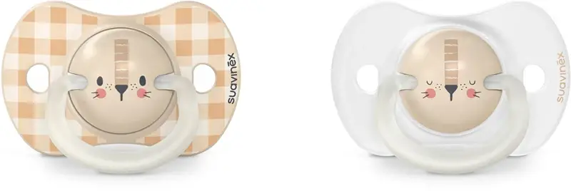 Night & Day Physiological 6-18 mesiesi ciuccio Cream Lion 2 pezzi