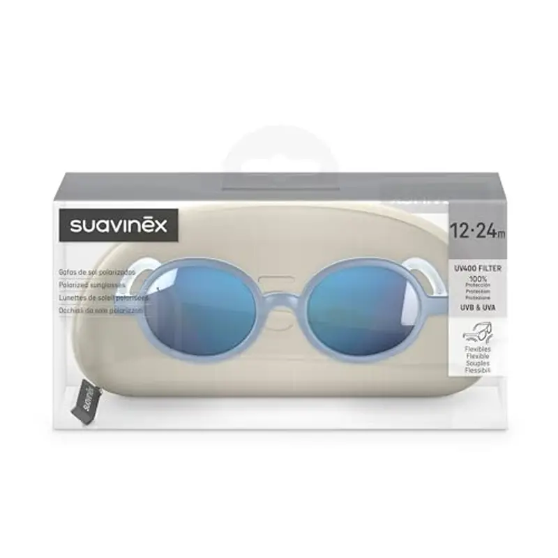 Suavinex Occhiali 2024 Sunglasses, Azzurro-Forma Rotonda, 12-24 Mesi Unisex Baby miniatura 3