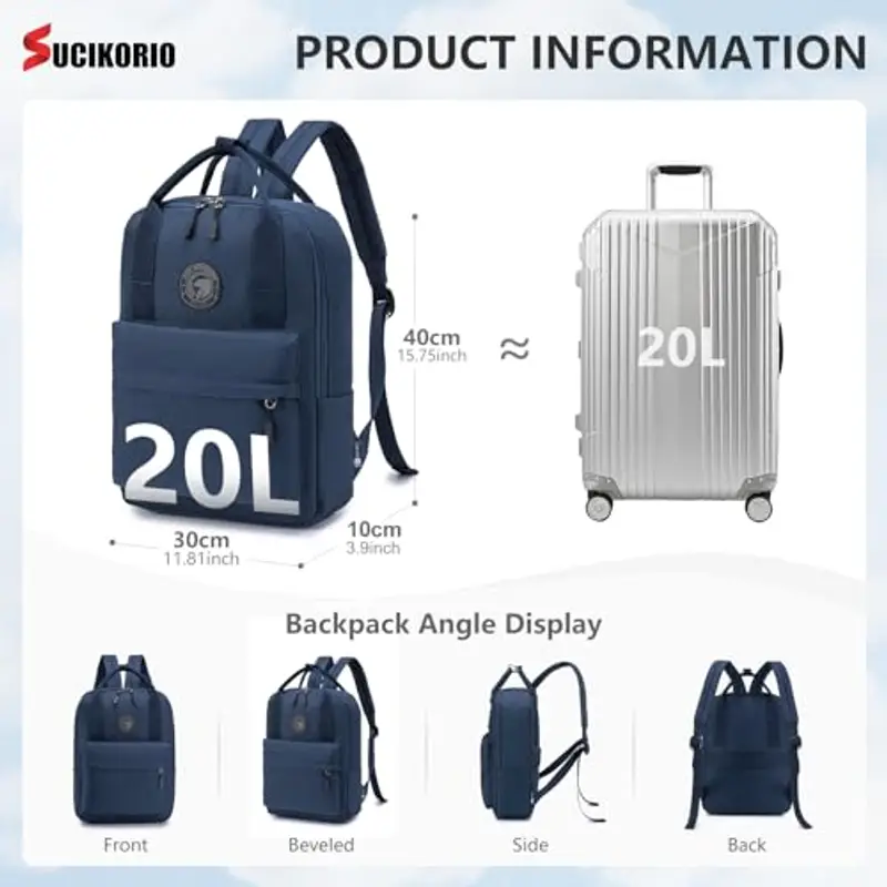 SUCIKORIO Zaino da viaggio Uomo Nero 1600908 miniatura 3