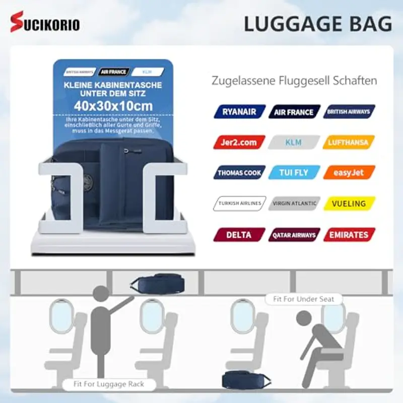 SUCIKORIO Zaino da viaggio Uomo Blu 1352454 miniatura 2