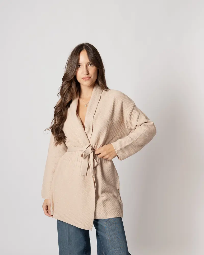 Giacca cintura Beige Burro