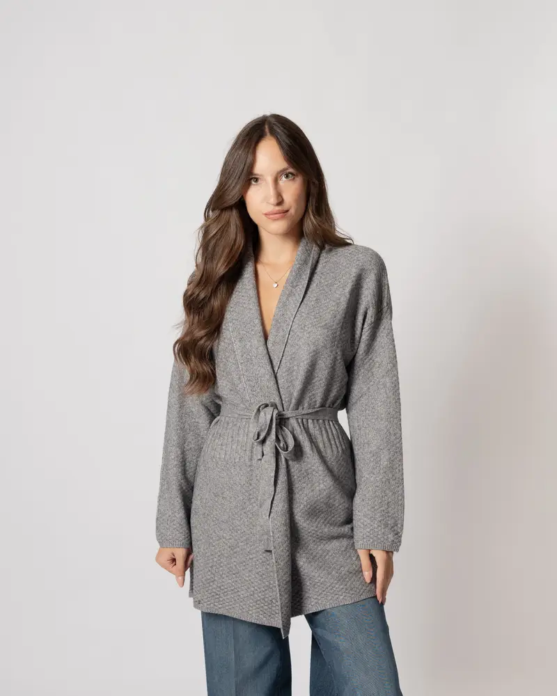 Giacca cintura grigio