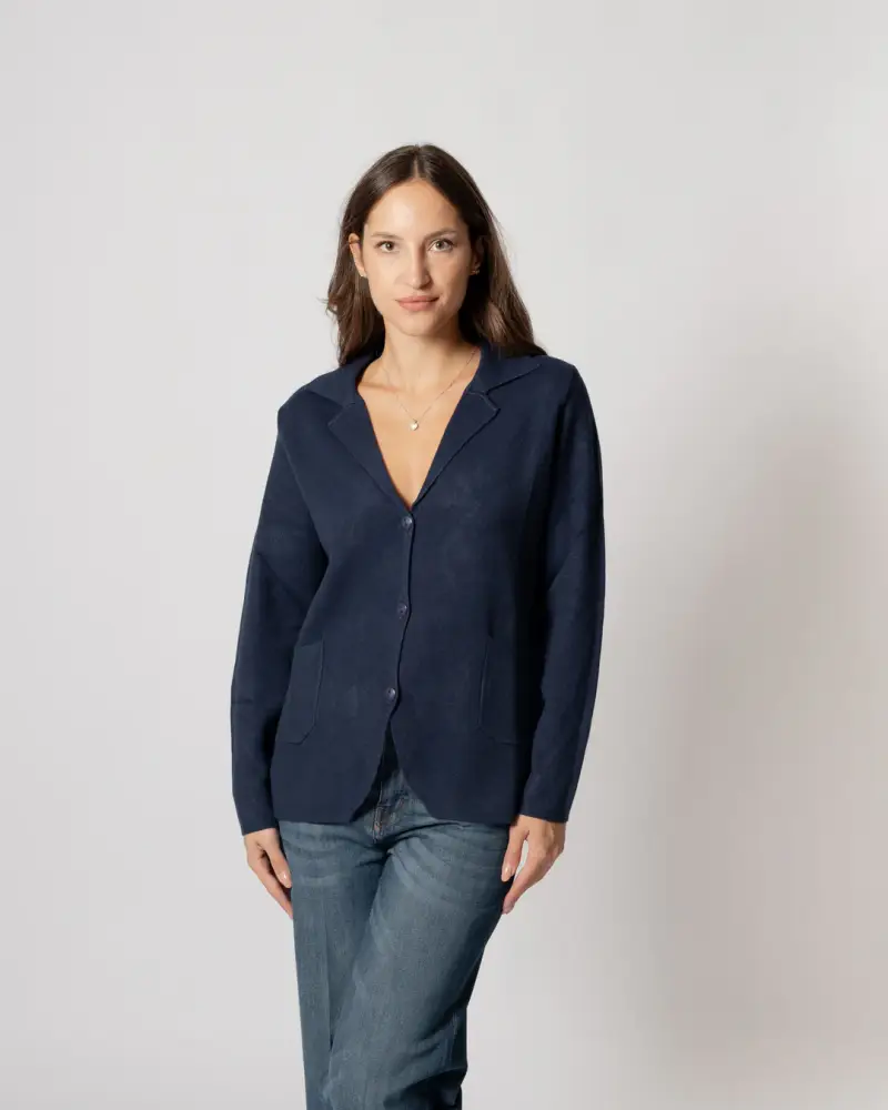 Giacca tre bottoni blu miniatura 2