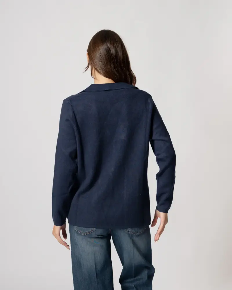 Giacca tre bottoni blu miniatura 3