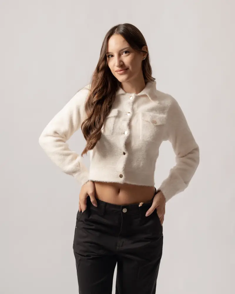 Giubbotto eco fur bianco