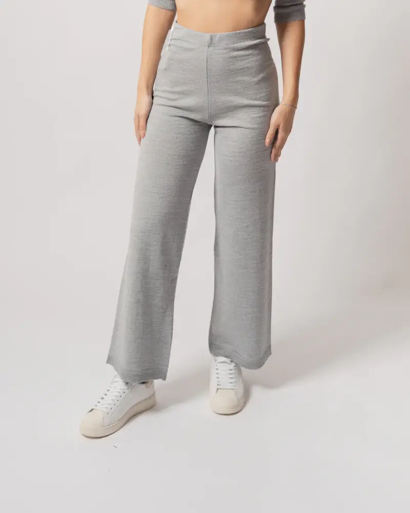 Pantalone lana grigio miniatura 2