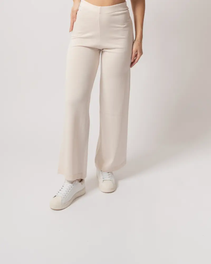 Pantalone lana panna