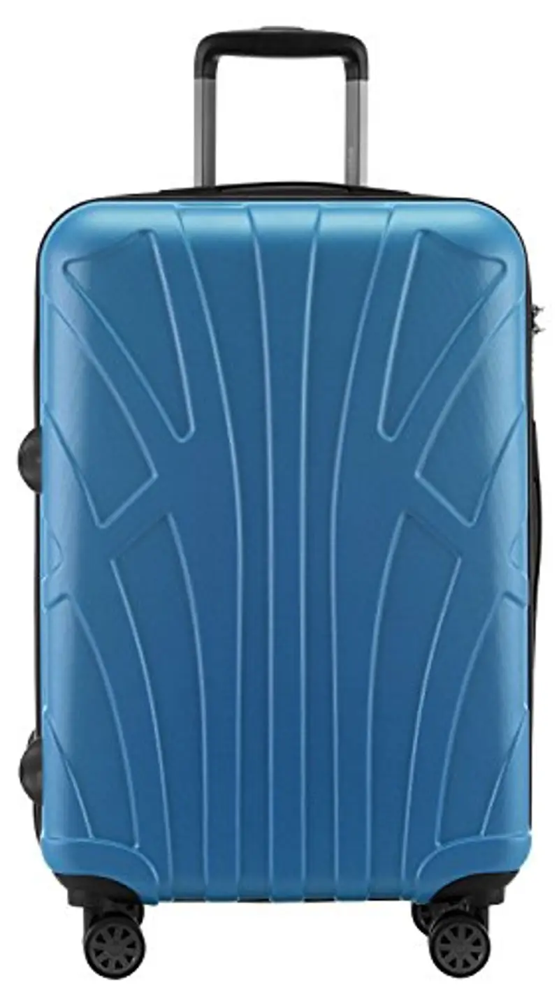 SUITLINE - Valigia grande rigida leggera bagaglio check-in espandibile, 76 cm, 110 litri, Ciano miniatura 2