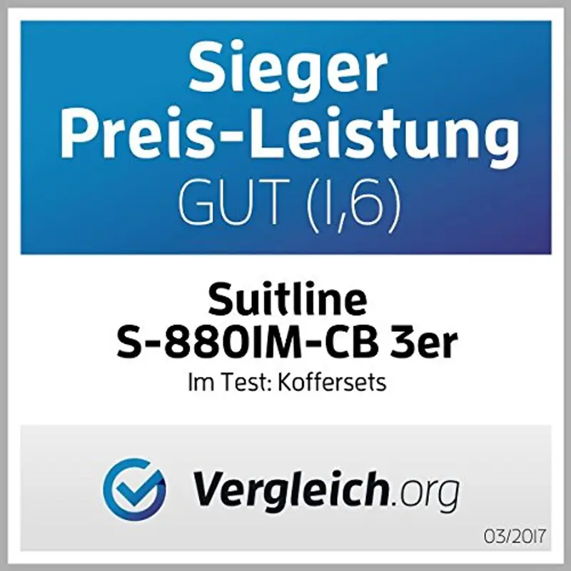 SUITLINE - Valigia grande rigida leggera bagaglio check-in espandibile, 76 cm, 110 litri, Ciano miniatura 3