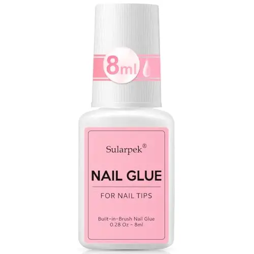 Sularpek 1 * 8g Super Forte Colla Per Unghie Finte, Colla per Riparare le Unghie Finte, Nail Bond Colla per Unghie