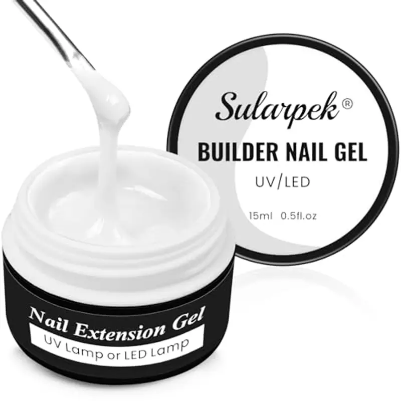 Sularpek 15 ML Gel Unghie, Gel Costruttore, Gel Ricostruzione Unghie, Esente da HEMA e TPO Naturale Gel Monofasico, Gel
