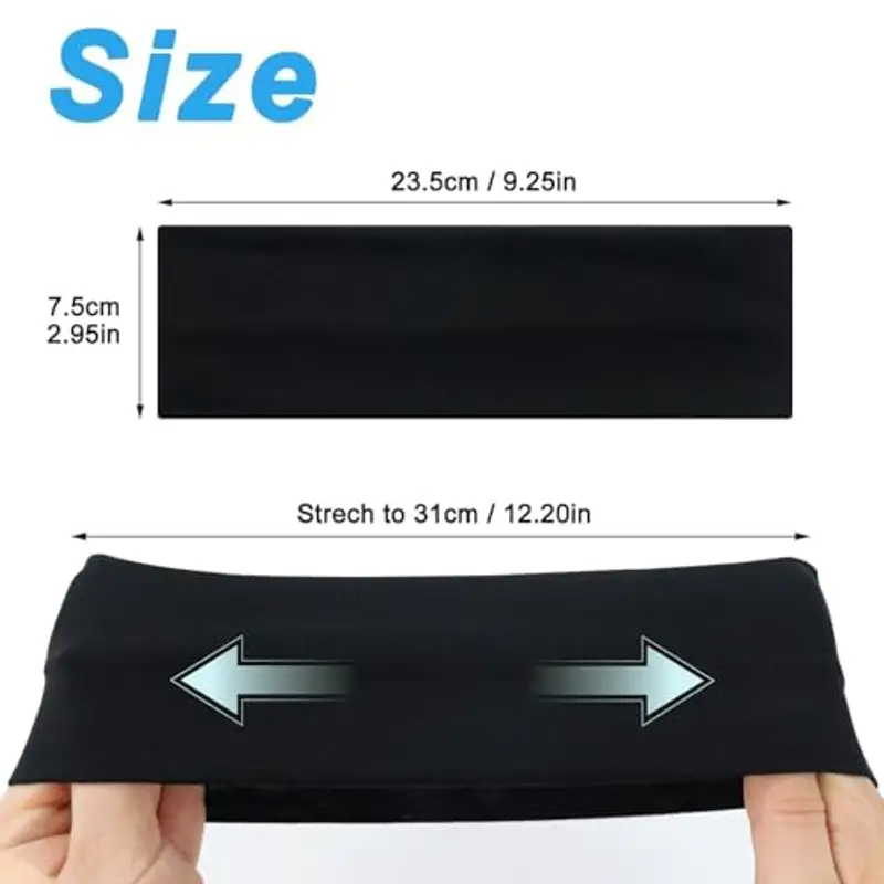 Sularpek 8 Pezzi Fascia Capelli, Fascia Capelli Donna Sport, Elastica per Capelli, Antiscivolo Headband Unisex, Fasce miniatura 2