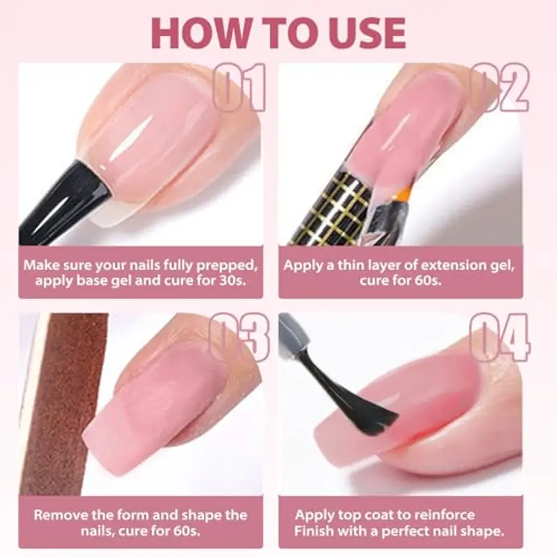 Sularpek Gel Ricostruzione Unghie, 15 ML Gel Passione Unghie, Esente da HEMA e TPO Gel Unghie, Gel Costruttore per miniatura 3