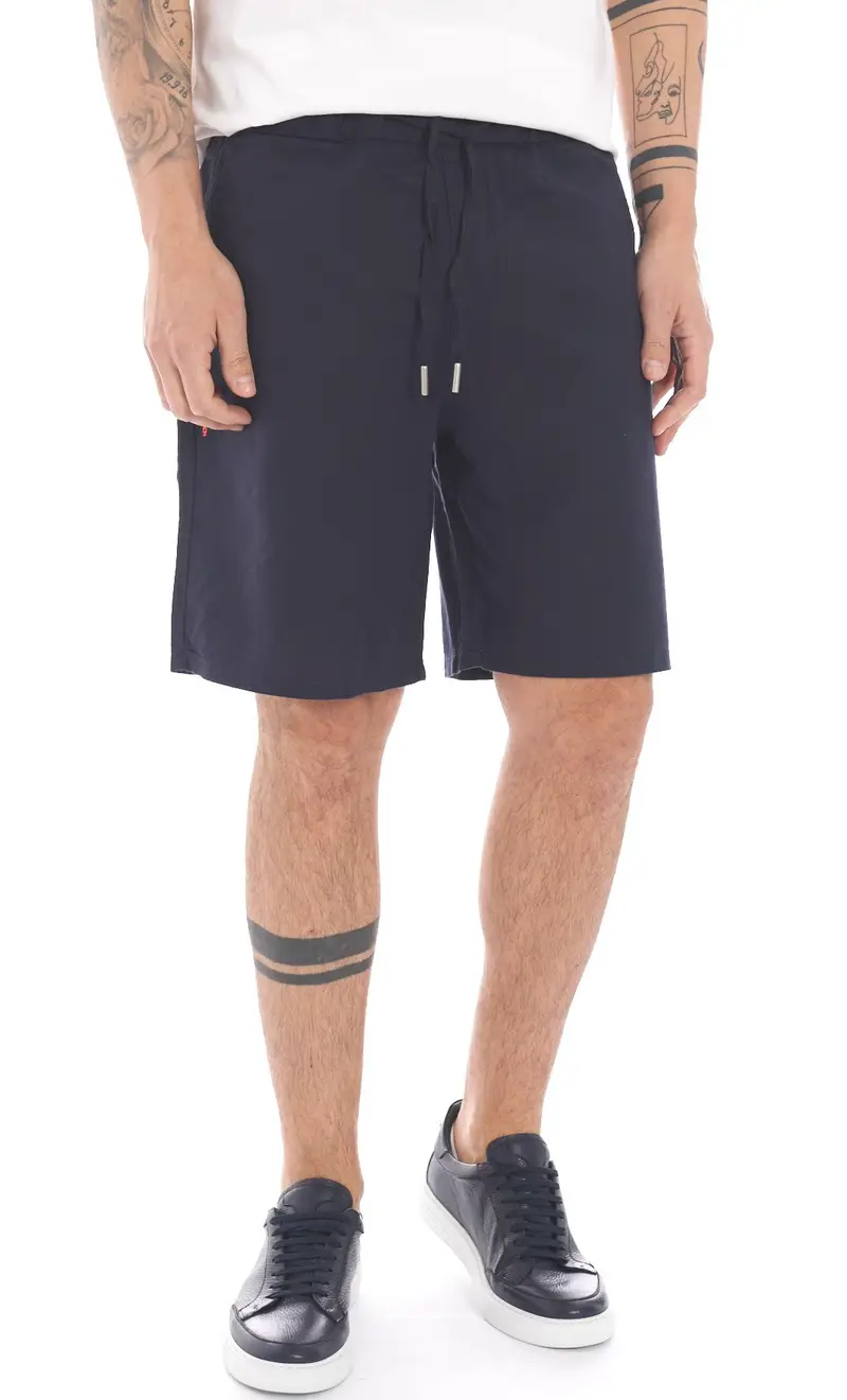 Bermuda sun 68 in lino, colore blu