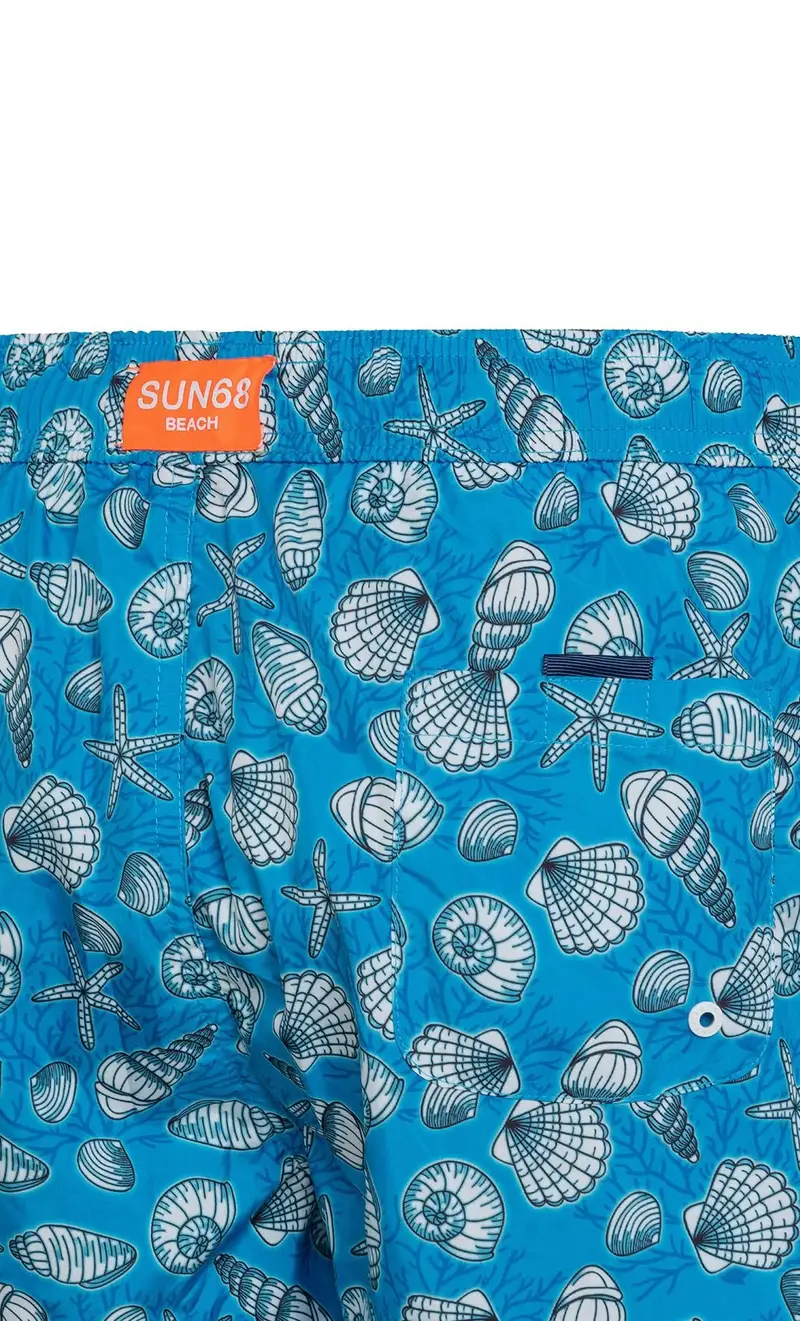 Costume sun 68 con conchiglie turchese, colore turchese miniatura 2