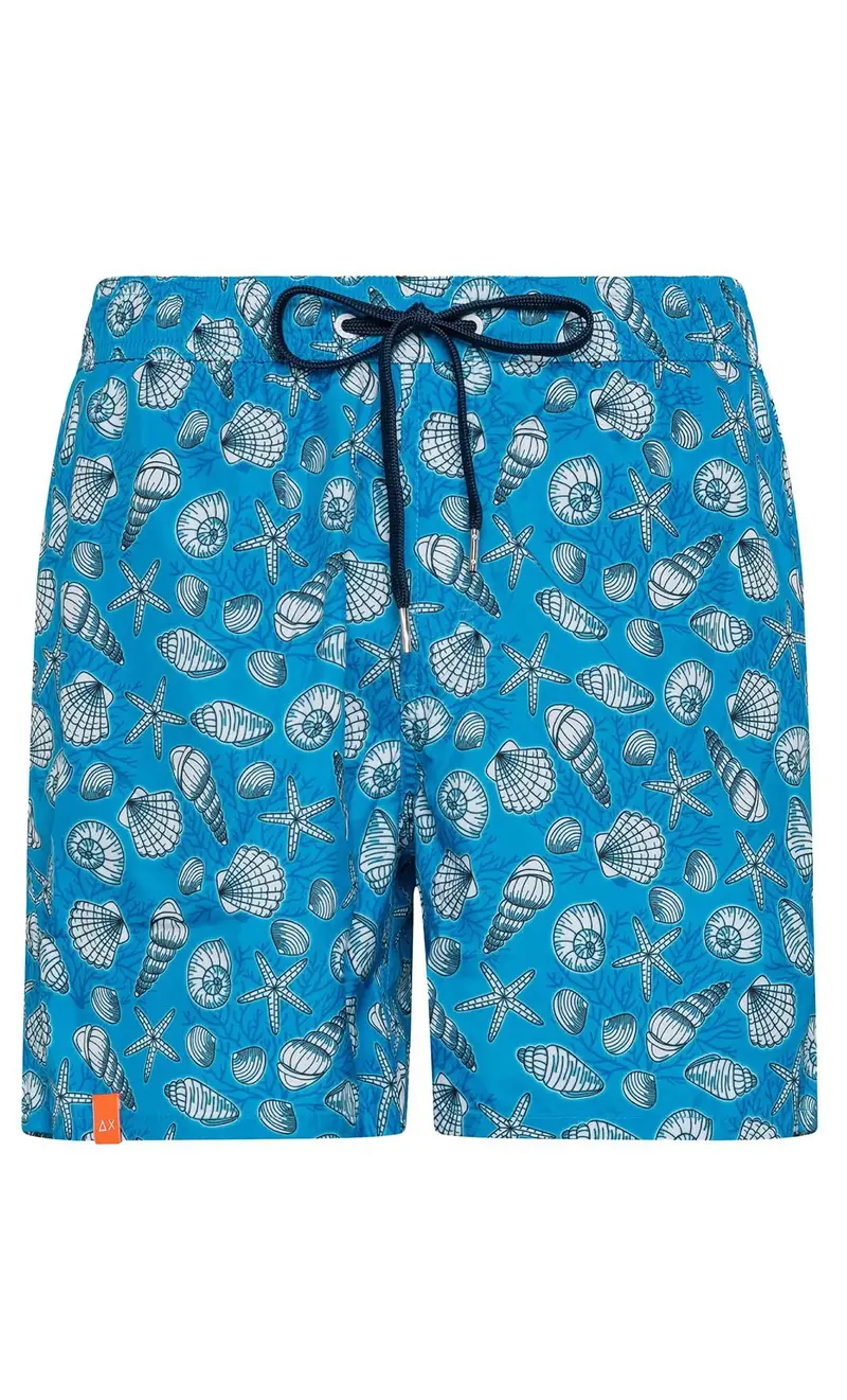 Costume sun 68 con conchiglie turchese, colore turchese