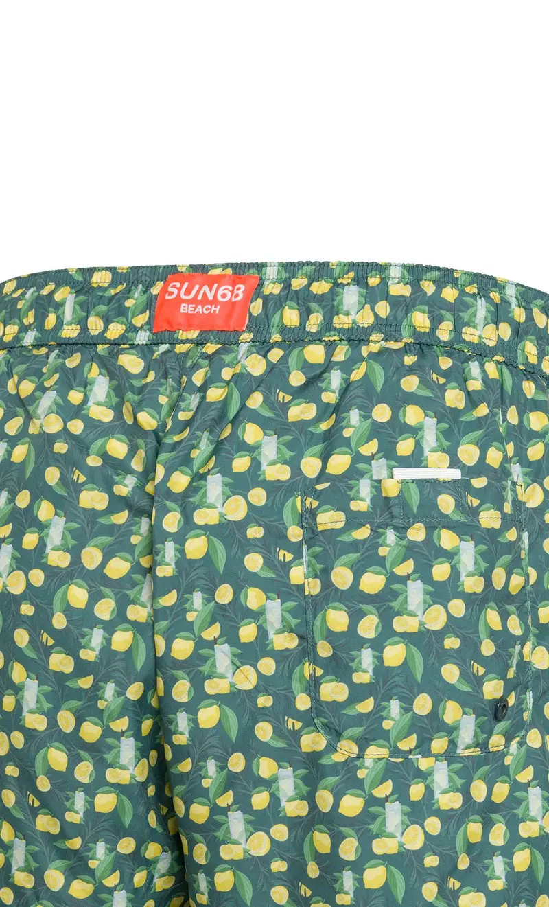 SUN 68 Costume con limoni, colore verde miniatura 2