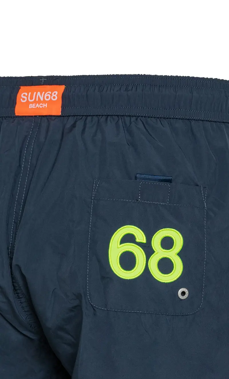 Costume sun 68 con logo fluo, colore blu miniatura 2