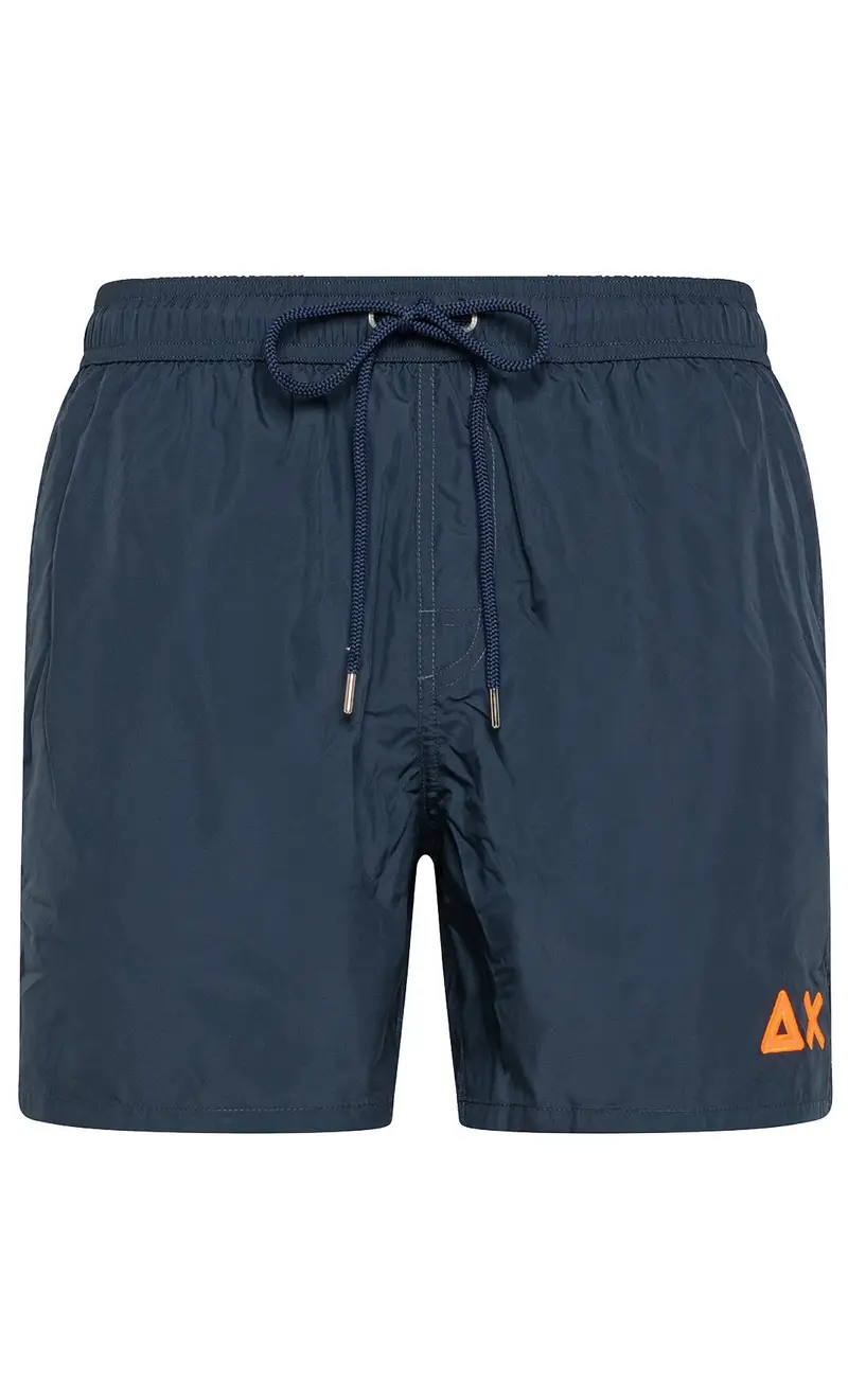 Costume sun 68 con logo fluo, colore blu