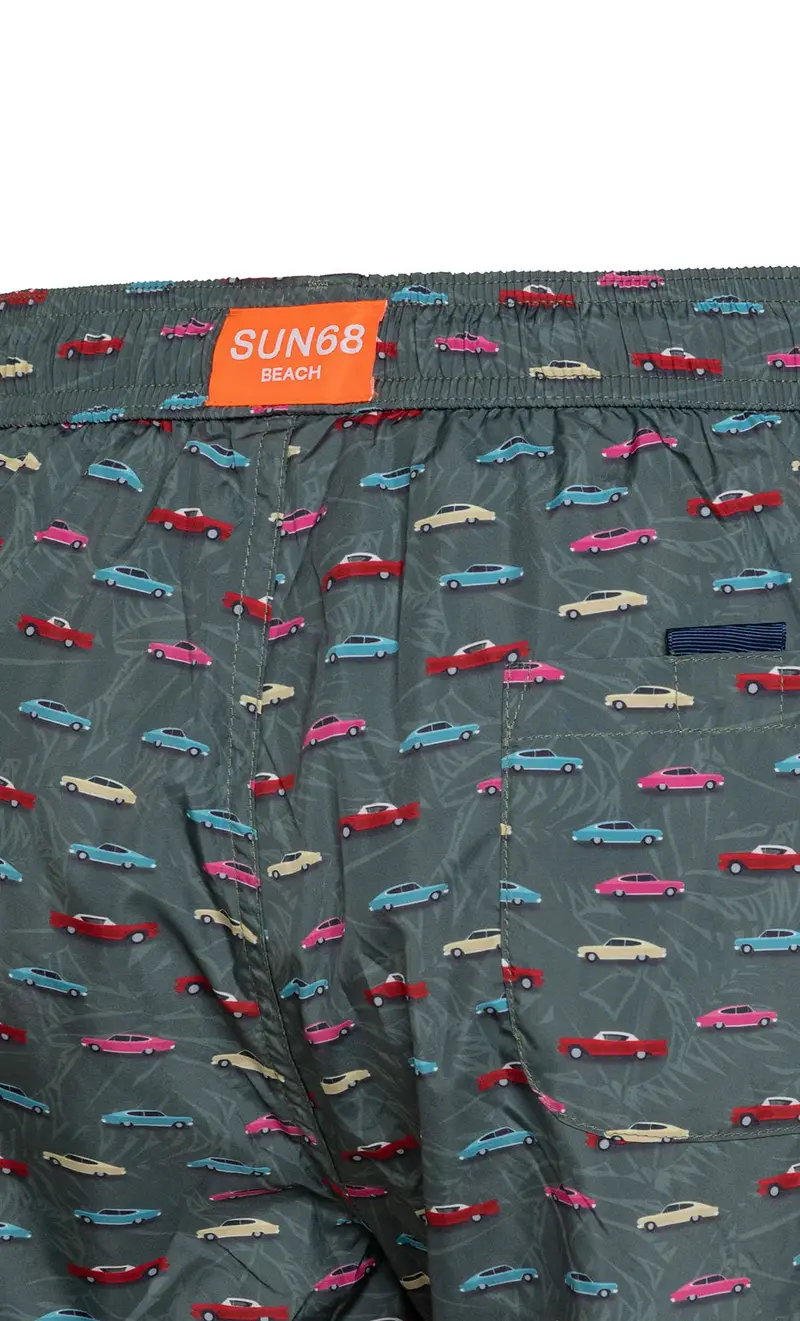 Costume sun 68 con macchine verde, colore militare miniatura 2