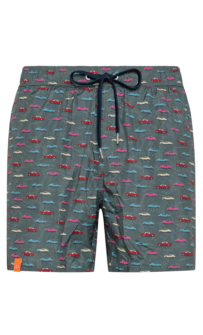 Costume sun 68 con macchine verde, colore militare