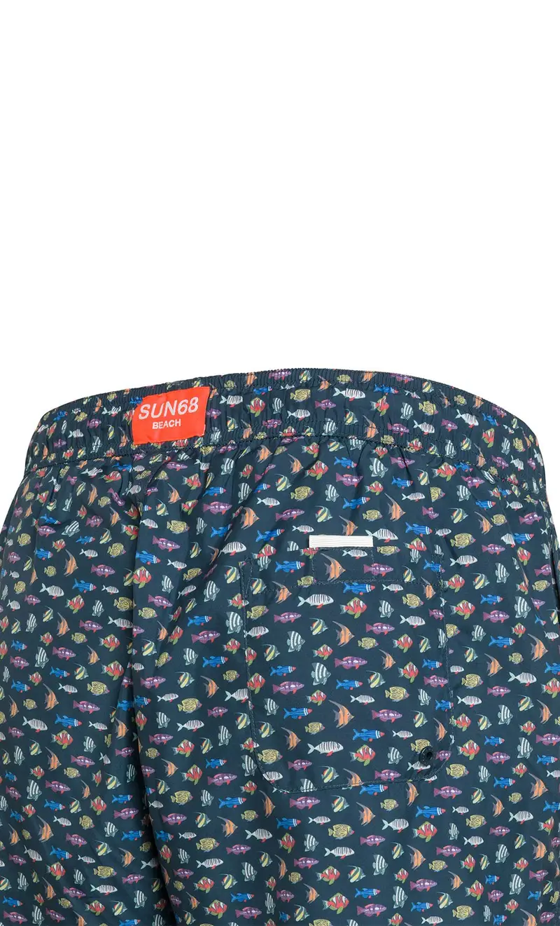 SUN 68 Costume con pesci, colore blu miniatura 2