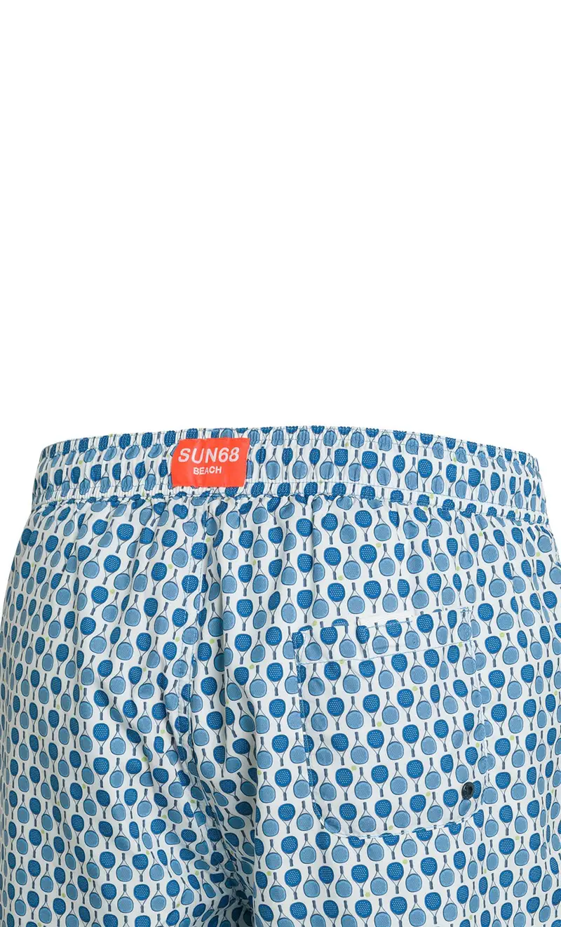 SUN 68 Costume con racchette da tennis, colore bianco miniatura 2