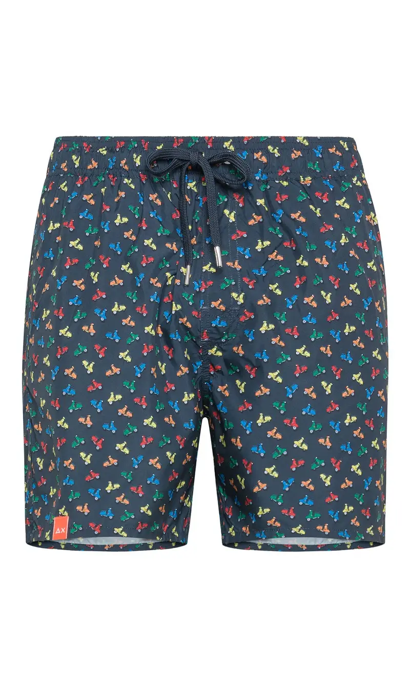 Costume sun 68 con vespe blu, colore blu