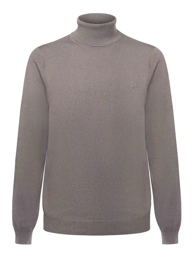 Maglione Dolcevita In Cotone E Lana Grigio