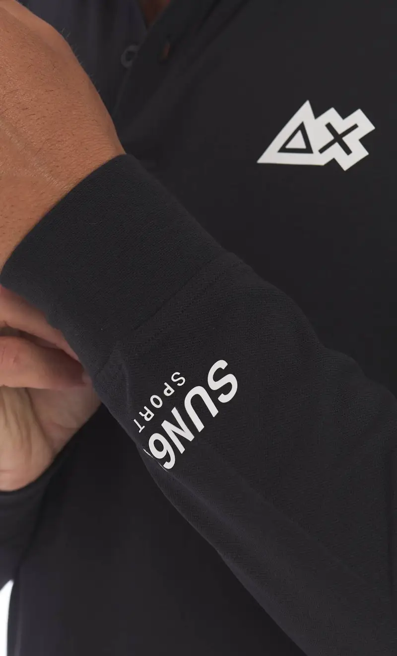 Polo sun 68 sport manica lunga, colore nero miniatura 2