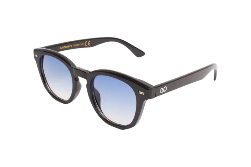 SUN LOVERS Unisex SLS059 Nero/Azzurro sfumato Occhiali da sole Policarbonato Nero Azzurro Pantos Normale Sfumato