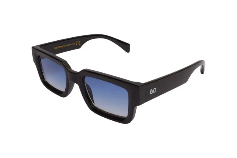 SUN LOVERS Unisex SLS139 Nero/Azzurro sfumato Occhiali da sole Policarbonato Nero Azzurro Squadrata Normale Sfumato