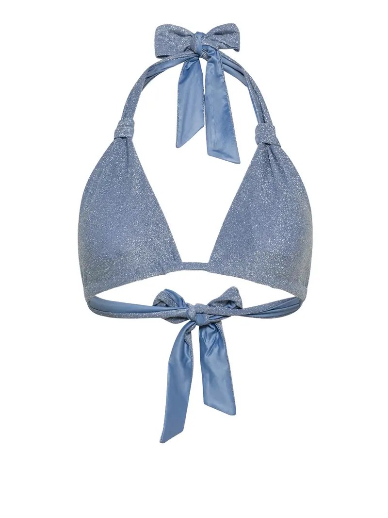 bikini pezzo sopra sun68 lurex da donna - blu