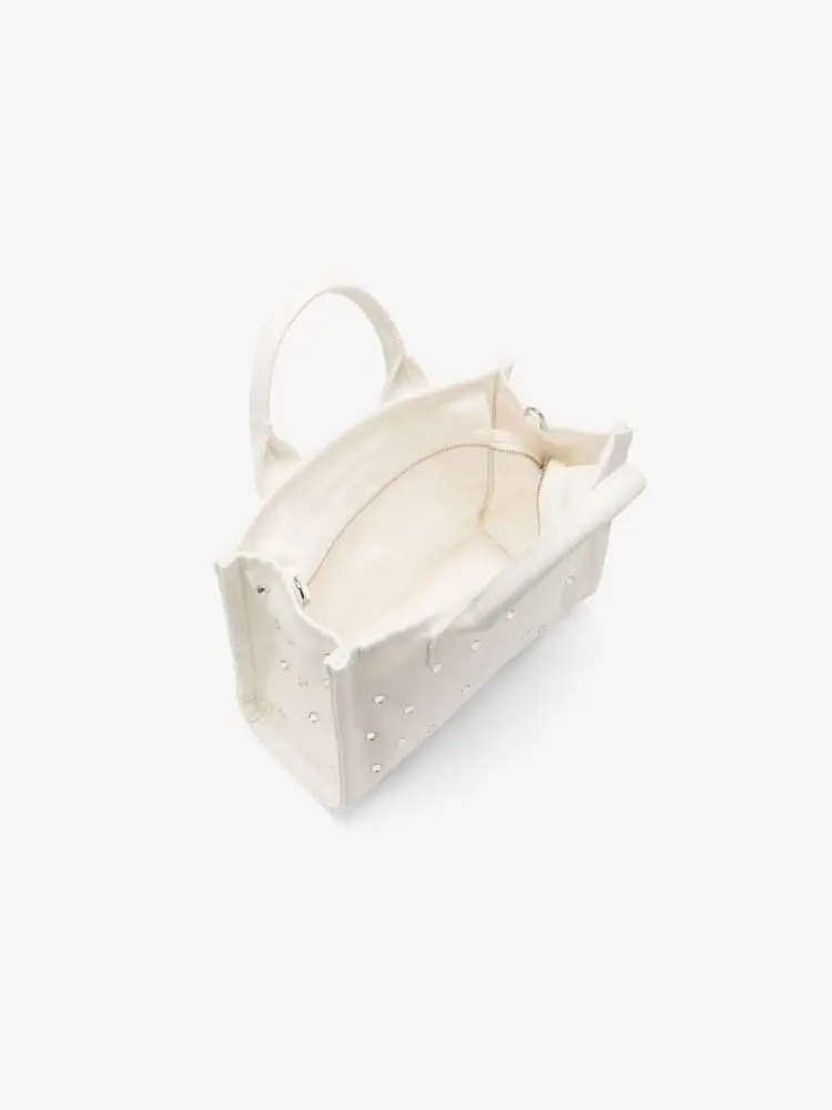 borsa bianca donna logo sul davanti miniatura 3