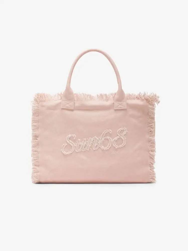 borsa rosa donna logo sul davanti