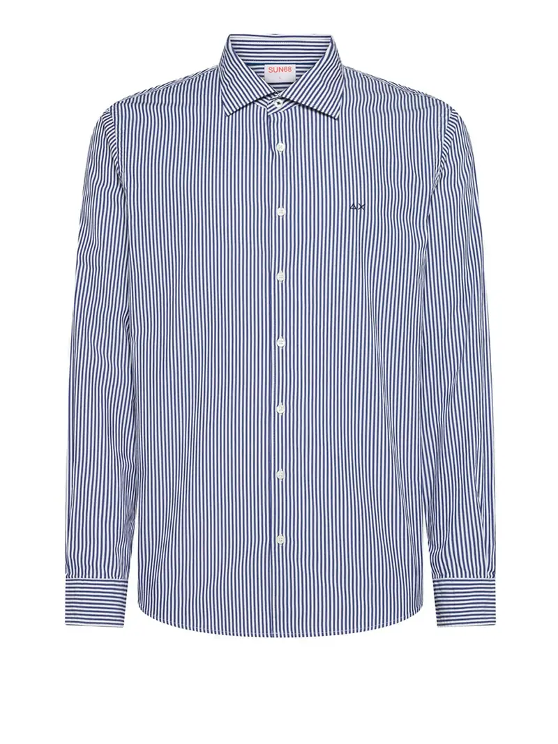 camicia classica sun68 da uomo - blu