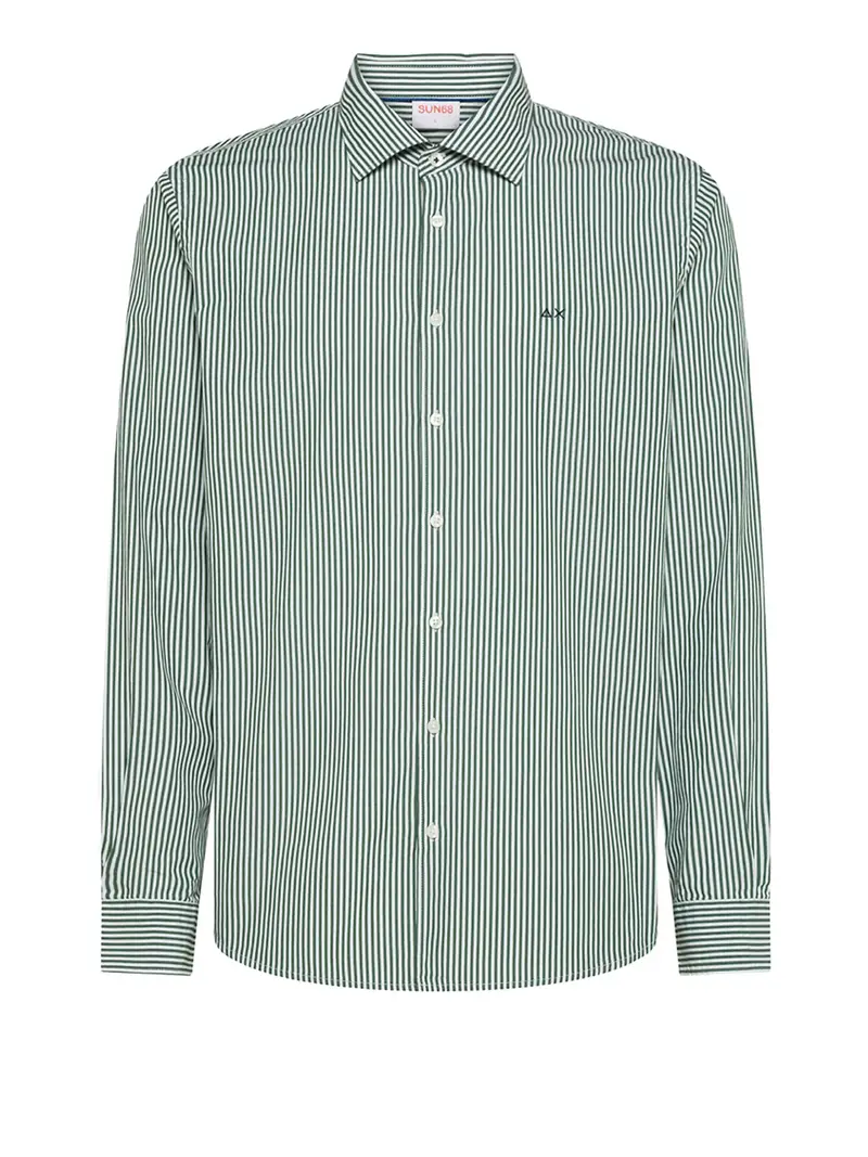 camicia classica sun68 da uomo - verde