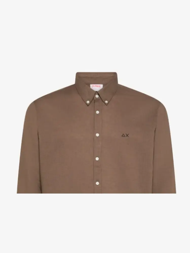 camicia marrone uomo mini logo miniatura 2