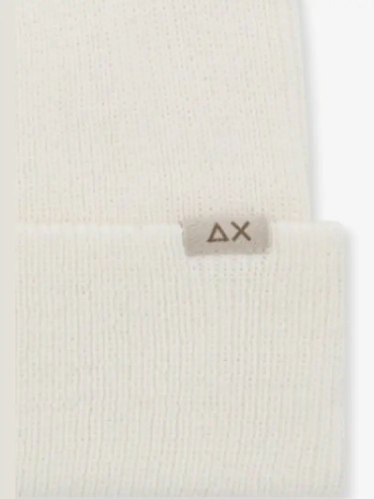 cappello bianco uomo in misto lana mini logo miniatura 2