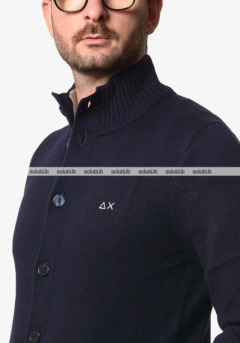 SUN68 Cardigan Uomo Blu 4211007