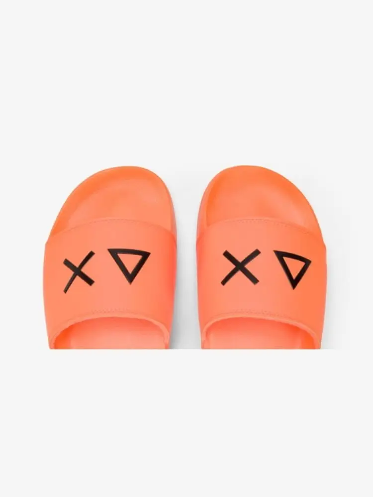 ciabatte arancione uomo logo sul davanti miniatura 2