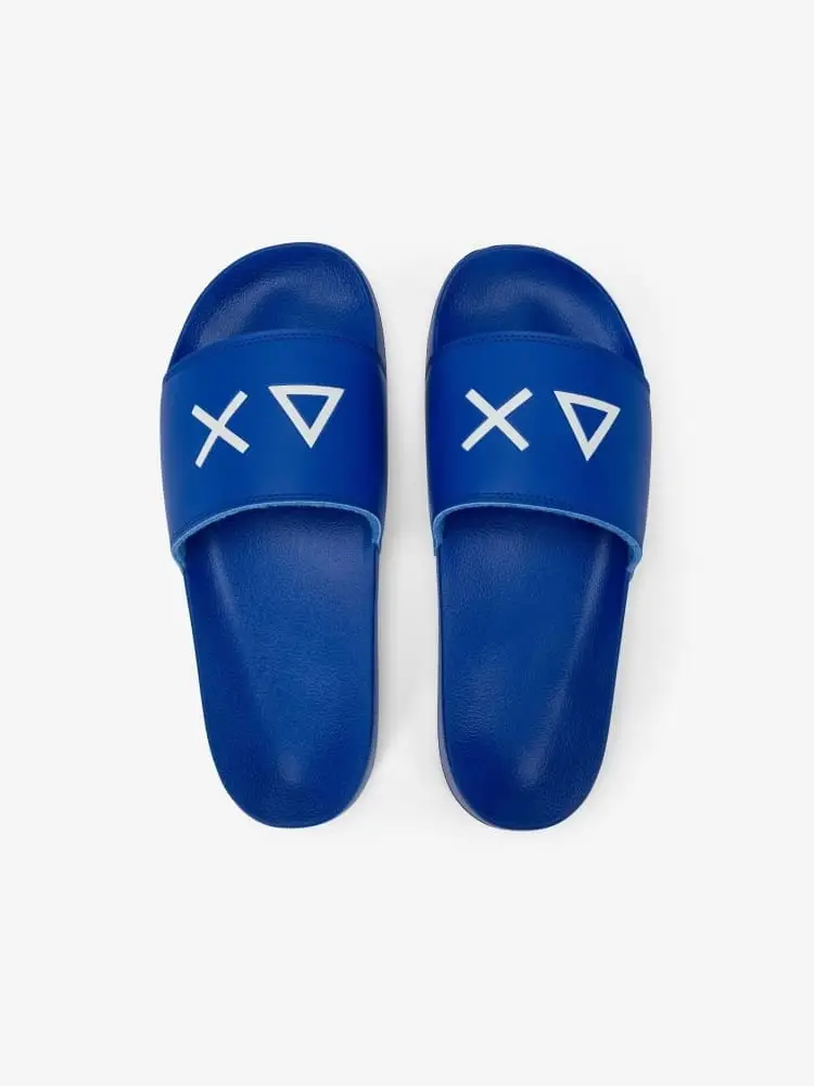 ciabatte blu royal uomo maxi logo