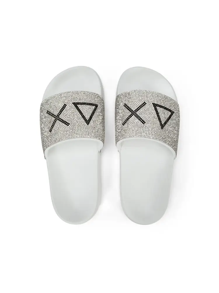 ciabatte donna bianche con strass