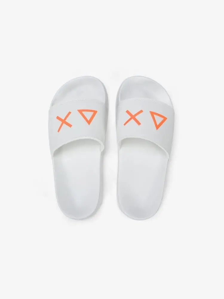 ciabatte junior bianche con logo