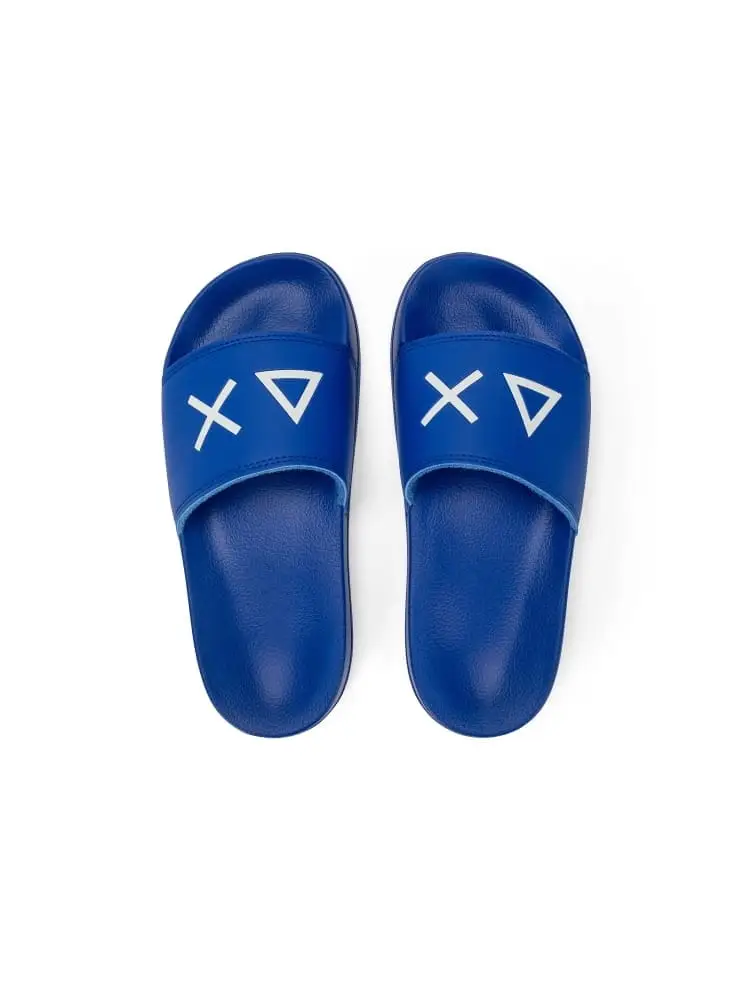 ciabatte junior blu con logo