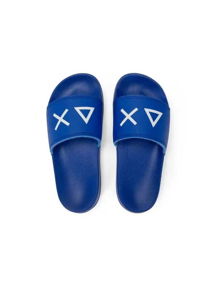 ciabatte kids blu con logo