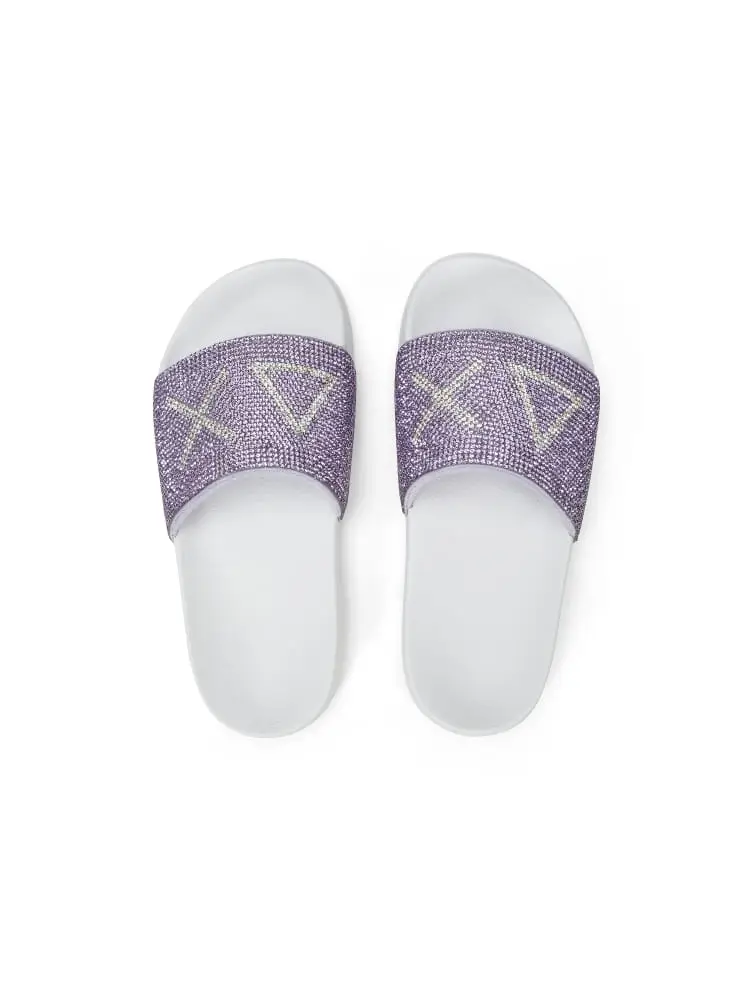 ciabatte kids lilla con strass